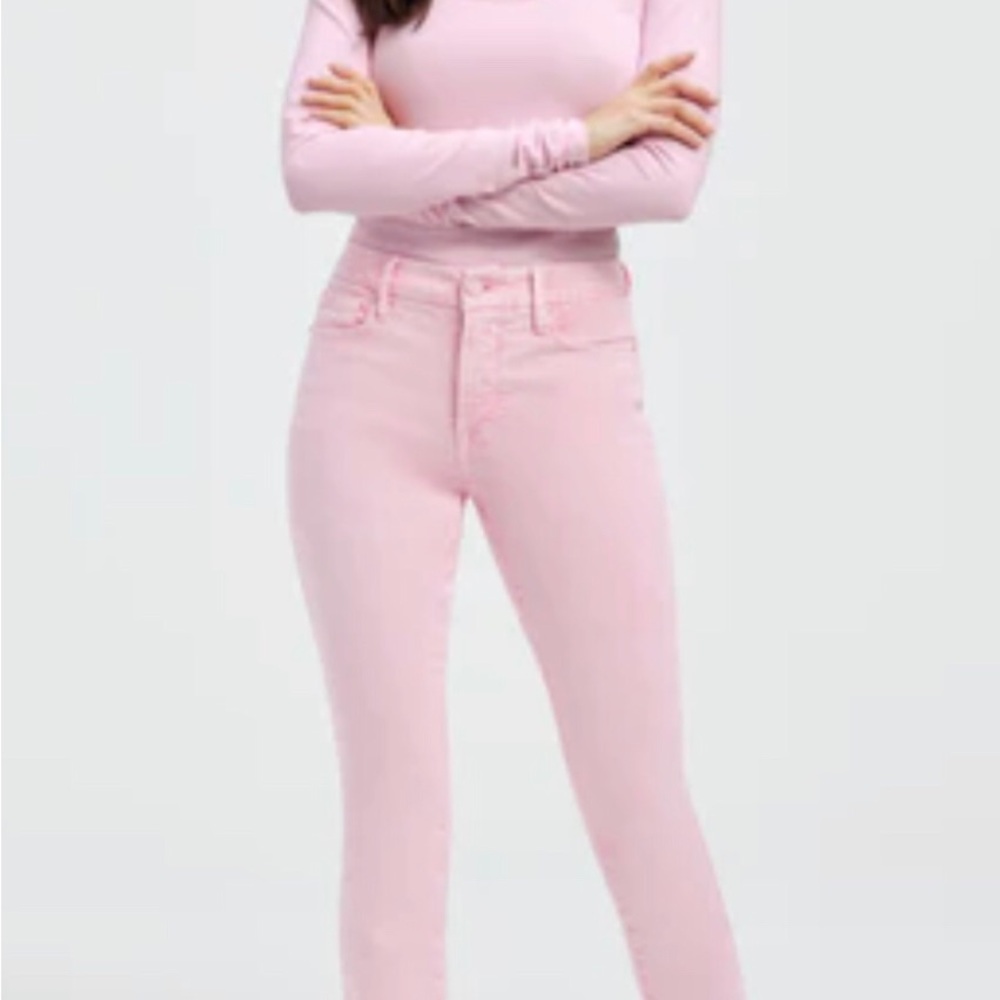 NWT size 10 good American jeans - mineral rose quartz color (pink)